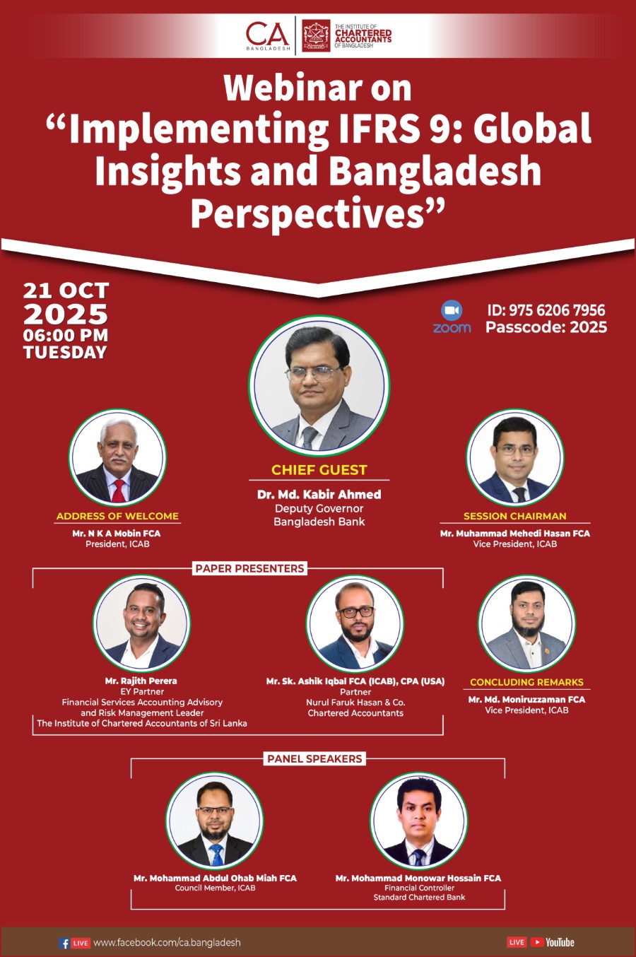 Webinar on "Implementing IFRS 9: Global Insights and Bangladesh perspectives
